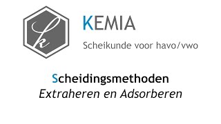 Scheidingsmethoden Extraheren en adsorberen [upl. by Simonetta]