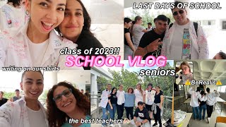 SCHOOL VLOG last days of school writing on our shirts seniors 2023 Leila Clare [upl. by Carmina168]