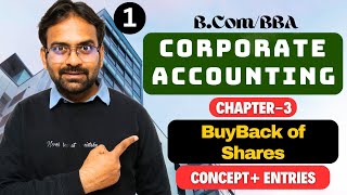 Buyback of Shares  BcomBBA  Corporate Accounting  Chapter3 [upl. by Nodnas61]