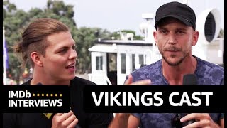 Gustaf Skarsgard Alex Hogh Andersen Katheryn Winnick Talk Stunts amp Physical Demand of Vikings [upl. by Mccurdy]