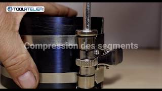 Compresseur de segments sur piston 80110 mm  TA00001  wwwtoolateliercom [upl. by Dnalyaw]