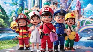 Community Helpers Song for Kids  Fireman Policeman Doctor and More  Our Helpers [upl. by Kooima]