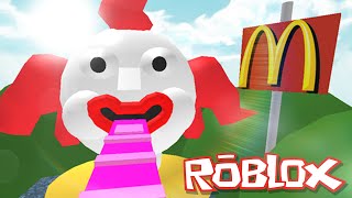 Roblox Adventures  Escape McDonalds Obby  Eaten by an Evil Clown [upl. by Naveb]