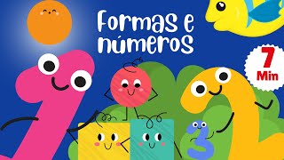 Vídeos Educativos para crianças – Compilação  formas números e muito mais [upl. by Etka637]