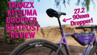 Tranzx Kitsuma Dropper Seatpost Review  90mm Dropper for your Gravel Bike [upl. by Nitsur]