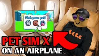 Pet Simulator X BUT on an AIRPLANE [upl. by Sukramaj]