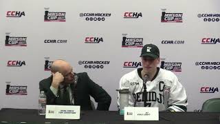 Bemidji Mens Hockey CCHA Championship Press Conference Mar 22 2024 [upl. by Romito441]