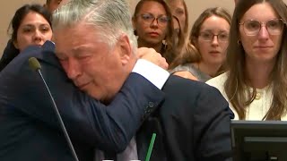 Alec Baldwin weeps in court when judge announces involuntary manslaughter case dismissed midtrial [upl. by Renwick]