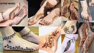 Easy amp Stylish Foot Mehndi 👣 Designs 2024  Mehandi ke  Design  Simple Feet mehndi designs 2024 [upl. by Jillene]