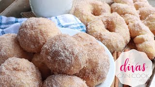 FromScratch Air Fryer Donuts SO ADDICTIVE  Cinnamon Sugar [upl. by Notsecnirp339]