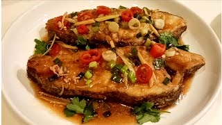 Saute Halibut Fish Steak with Spice Sauce Recipe [upl. by Lyndsay]