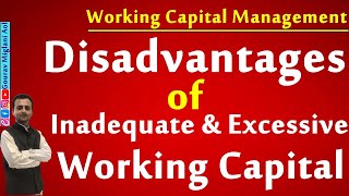 Disadvantages of Excessive Working Capital Disadvantages of Inadequate Working Capital [upl. by Garett787]