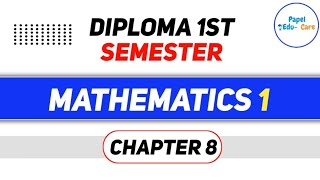 Mathematics 1 Chapter 8 I Diploma 1st semester I Papel edu care online class I [upl. by Eed557]