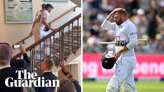 Australian cricket team verbally abused after controversial Bairstow dismissal [upl. by Eneri]