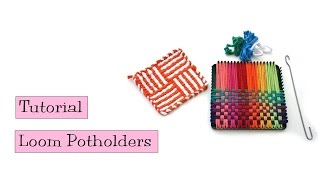 Tutorial  Loom Potholders [upl. by Hortense368]