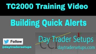 TC2000 Training Series Building Quick Alerts [upl. by Ecnaiva]