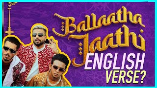 Ballaatha Jaathi  English Rap version l Nj Dabzee Babyjean l Remix [upl. by Gyimah917]