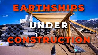 EARTHSHIP Off Grid Home Tour Under Construction [upl. by Aleafar654]