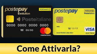 Come Attivare la Carta Postepay e Postepay Evolution [upl. by Leinto995]