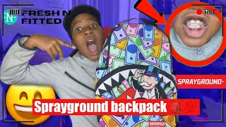 ￼ I GOT A SPRAYGROUND BACKPACK 🎒😬sprayground backpack ￼…AND GOT MY BRACES CHANGED￼ [upl. by Rask]