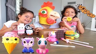 Elif Öykü ve Masala Squishy Dolu Sürpriz Paket Squishy Toys Wall Collection  Family Fun Games [upl. by Anawaj]