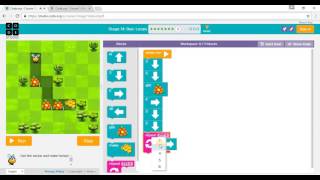 Codeorg Course 1  Stage 14 Bee Loops [upl. by Ertemed387]