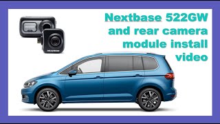 Nextbase 522GW Dash cam unboxing and hardwire install VW Touran 2015  Present [upl. by Retniw]