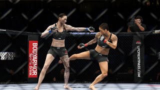 UFC 259 Amanda Nunes vs Megan Anderson UFC Womens Featherweight Title Full Match Highlights UFC 4 [upl. by Atik]