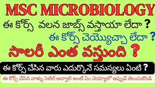 msc microbiology course job opportunities in telugu mscmicrobiologymicrobiologycareerguidancemsc [upl. by Prevot]