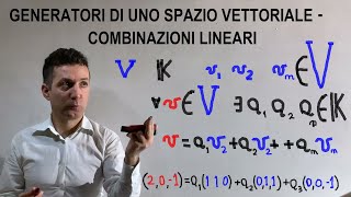 Generatori di spazi vettorialicombinazioni lineari di vettoriSpanEsempi e teoriaAlgebra lineare [upl. by Yerfdog]