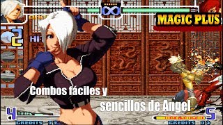 Combos fáciles y sencillos de Angel  KOF 2002 Magic Plus [upl. by Thetis]