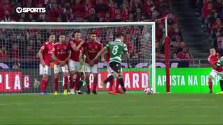 Goal  Golo Bruno Fernandes Benfica 21 Sporting Taça de Portugal 1819 12 Final [upl. by Wat]