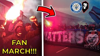 FAN MARCH PYRO AND LIMBS Stockport County vs Salford City  Matchday Vlog [upl. by Arec]