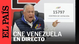 DIRECTO  El Consejo Nacional Electoral de Venezuela sobre las elecciones presidenciales  EL PAÍS [upl. by Stander488]