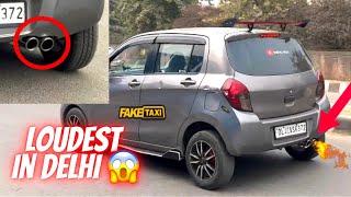 Delhi की पहली LOUDEST CELERIO 🔥😱 pops and bangs  valvetronic exhaust in celerio cng  Vishuroy [upl. by Areemas]