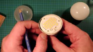 Sylvania 60w LED Bulb Review and Teardown 2014 [upl. by Nostets984]