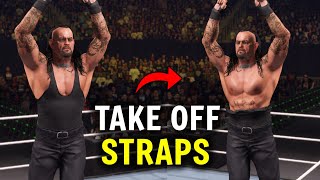 How To TAKE OFF STRAPS wwe 2k24  Pull Down Straps [upl. by Ataliah679]