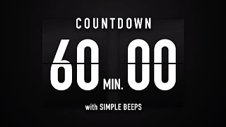 60 Minutes  1 Hour  Countdown Timer Flip Clock ✔️ [upl. by Annoyt]