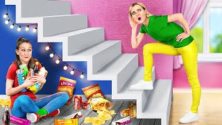 HOW TO SNEAK FOOD INTO SECRET ROOM  Genius Ideas And Crafts For Sneaking In Snacks By 123GO SCHOOL [upl. by Florina466]