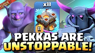 TH11 PEKKA BOWLER SMASH IS BROKEN Best TH11 Attack Strategies NO SIEGE MACHINES  Clash of Clans [upl. by Chicky]