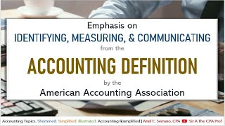 Accounting Definition According to American Accounting Association AAA [upl. by Aiduan]