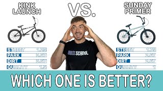 BMX Comparison  SUNDAY PRIMER VS KINK LAUNCH [upl. by Droffig589]