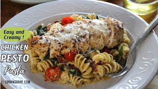 Easy Creamy Chicken Pesto Pasta Recipe in 30 Minutes [upl. by Trici]