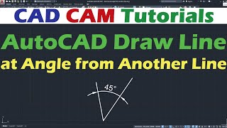 AutoCAD Draw Line at Angle from Another Line [upl. by Idnor]