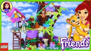 LEGO Friends Jungle Tree Sanctuary Build Review Silly Play  Kids Toys [upl. by Ennahteb]