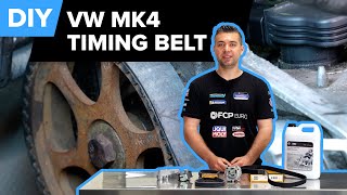 Mk4 Volkswagen Golf GTI Timing Belt amp Water Pump Replacement DIY 19982006 VW Beetle Jetta Golf [upl. by Kling]