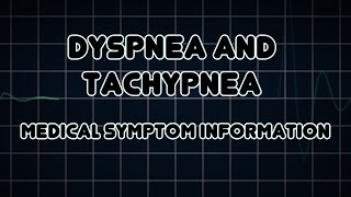 Dyspnea and Tachypnea Medical Symptom [upl. by Staley]