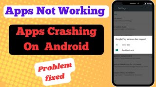 How To Fix All Apps Not Working In Android  How to fix all Apps keeps stopping error in Android [upl. by Remoh182]