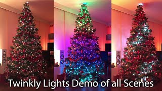 Twinkly lights demo  All effects 800 lights Christmas tree demonstration [upl. by Rees]