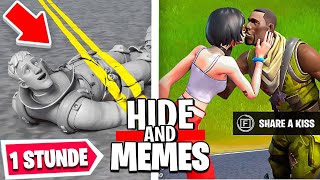 1 STUNDE NICHT LACHEN in Fortnite Hide and Memes [upl. by Afesoj]